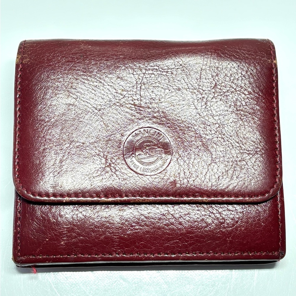 Mancini Casablanca Collection RFID Secure Small burgundy Clutch Wallet